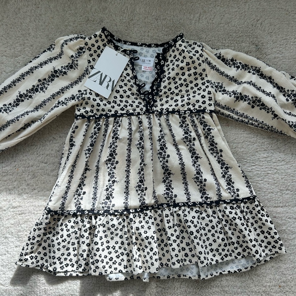 NWT Zara Girls Occassion Floral Dress 2-3 Years